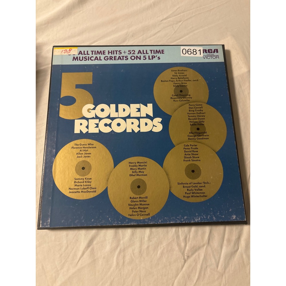 RCA‎ Victor 5 Golden Records Box Set 52 All Time Hits 5 LP Various Artists Good